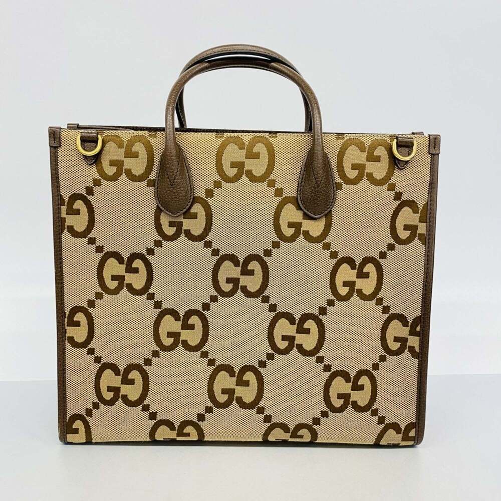 Gucci Jumbo GG Tote Bag 678839 Canvas Brown 2-way for Women - Picture 10 of 10
